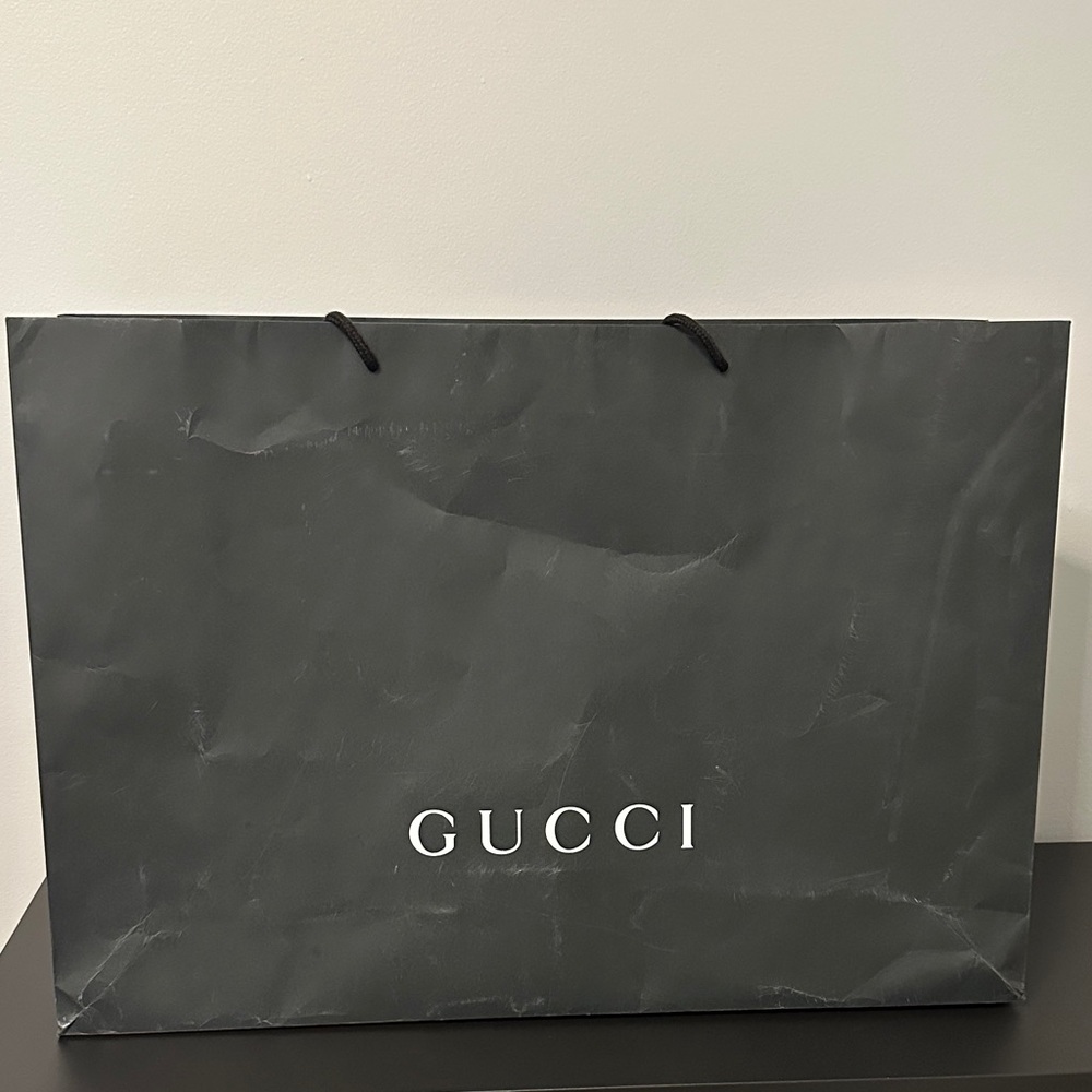 💯% Authentic Gucci Black Shopping Bag,. Very large.
